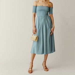 Brand new with tags Reformation Westley Dress in Turquoise size S